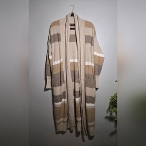 ✨ New York & Company NWT Long Striped Duster Cardigan ~ Size XL